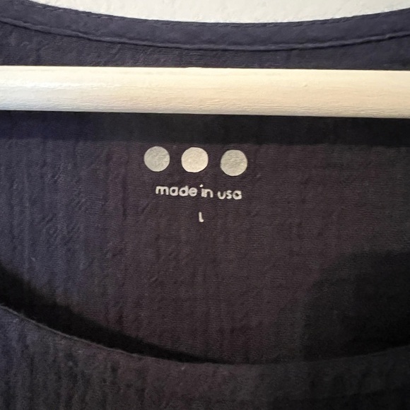 Three Dots Navy Blue Textured Maxi Dress Size Large - Picture 3 of 5